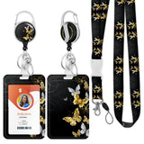 ID Badge Holder with Lanyard,Retractable ID Badge Card Holders Detachable Neck Lanyard Strap with Badge Reel and Vertical ID Hol