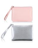 2 Pack Small Zipper Pouch Mini Makeup Bag for Purse Lipstick Cosmetic Travel Make Up Organizer for Women Essentials, Car Change