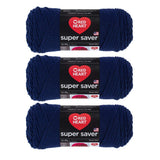 Red Heart Bulk Buy Super Saver Yarn (3Pack) (Soft Navy)