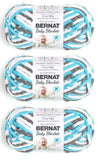 Bernat Baby Blanket Yarn, 3.5 Oz, Gauge 6 Super Bulky, Sail Away 3Pack