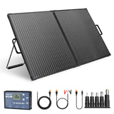 DOKIO 100W 12V Portable Solar Panels Suitcase with Waterproof 10A Charge Controller, Foldable 100 Watt Solar Panel W/Adjustable