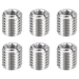 HARFINGTON 6pcs Thread Repair Inserts M14 x 2 Male to M8 x 1.25 Female Thread 16mm Long Stainless Steel Reducing Nuts Metric Sel