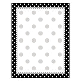 Barker Creek Designer Computer Paper, Black And White Dots, 8.5 x 11, Decorative Printer Paper, Stationery, 50 Sheets per