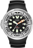 Citizen Mens EcoDrive Promaster Sea Dive Watch in Stainless Steel with Black Polyurethane strap, Black Dial (Model: BJ805008E