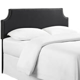 Modway Laura Vegan Leather Upholstered Queen Size Headboard With Nailhead Trim In Black
