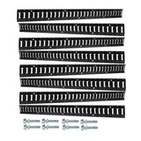 labwork 8 PCS Powder Coat Black E Track Tie Down Rail Kit 5 Foot for Garages Van Trailers Motorcycle Tie Downs Heavy Loads Up to