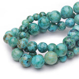 Chicager 6mm Natural Stone Beads for Jewelry Making,Blue Imperial Turquoise Polished Smooth Round Gemstone Beads for Bracelet Ne