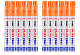 Orange Paint Markers, 12 Pack Oil-Based Waterproof Quick Dry Permanent Paint Pen Set for Rocks Painting, Wood, Fabric, Plastic,