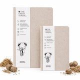 The Urban Nordic I Set Of 2 Large (160 Pages) And Mini (64 Pages) Size Elephant Poop Paper Cover Notebook Pack I 80 Gsm Ruled P