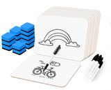 Dry Erase LapBoards, PANDRI 12 Pack Double Sided 12.5 x 9 Inch Whiteboards with 12 Erasers and 12 Markers, Dry Erase Boards for