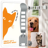 Metal Cat Door Latch, Door Prop for Cats, Easy Install, Durable & Foldable, ?5 Adjustable Sizes? Keep Interior Door Cracked Open