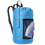 Femuar Laundry Bag Backpack Durable Laundry Bag with Shoulder Straps and Mesh Pockets Portable Laundry Dirty Clothes Hamper Bag