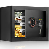 Small Safe for Home, 9.84H Safe Box for College Dorm Room, Office & Home Security, Money Safe with Alarm System, Sensor LED Ligh