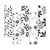 woopme Set of 5 Magnetic Abstract Flowers Leaf Art Bookmark for Book Lovers Readers Students Gift Magnetic Page Clips Folding