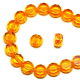 DIQIO 6mm Sparkle Flat Coin Round Crystal Beads (93-100pcs, Orange AB)