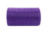 6 inch x 30 feet(10 Yards)-YYCRAFT Metallic Poly Mesh Ribbon(Purple)