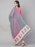 Gosriki Women'S Cotton Blend Straight Printed Kurta With Pant & Dupatta (Nidhivan Pink-Nw-Gs_S_Pink_Small),Pink,,B0C7W39H86