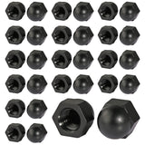 HARSKIYER 30pcs Black Nylon M6 Hex Cap Nut, Acorn Hex Nut