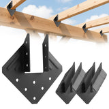 14-Gauge(2MM) Heavy Duty Hurricane Ties,30Pcs Black Joist Hangers,Hurricane Straps Fit 2x4,2x6 Truss to Rafter Connector for Roo