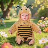 BABESIDE 17-Inch Lifelike Baby Doll Set - Cute Soft Baby Doll, Realistic Newborn Baby Dolls Girl with Bee Outfit, Magnetic Pacif