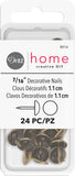 Dritz Home 9016 Smooth Decorative Nails, 7/16Inch, Antique Brass (24Piece)