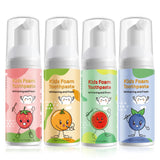 Foam Toothpaste Kids, 4 Packs Kids Foam Toothpaste for U-Shape Electric Toothbrush, Toddler's Toothpaste with Low Fluoride, Chil