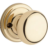 Kwikset Hancock Dummy Doorknob, Single Sided Handle for Closets, French Double Doors, and Pantry, Polished Brass Non-Turning Int