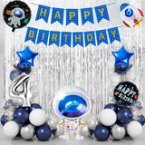 FI FLICK IN 52 Pcs Space Theme 4th Birthday Decoration Kit with Balloons & Foils