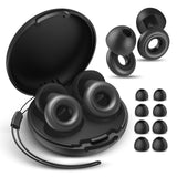 Ear Plugs for Sleeping Noise Cancelling, 30dB Noise Reduction Earplugs, Soft Silicone Reusable Hearing Protection Earplugs for D