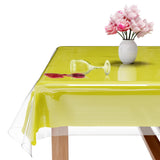XFasten Plastic Table Cover Transparent 54 x 78 Inch Waterproof, Stain-Proof Vinyl Clear Plastic Tablecloth Protector Non-Yellow