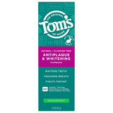 Toms of Maine Antiplaque and Whitening Fluoride Free Toothpaste, Spearmint, 4.5 Oz