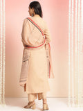 Anni Designer Women'S Rayon Viscose Floral Straight Kurta With Pant & Dupatta (Raja Saab Vks08_Beige_Xxxxx-Large),Beige,5XL,,,