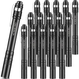 Rossesay 15 Pack Mini Pen Flashlights Bulk LED Pen Lights Aluminum Pocket Flashlights with Clips Small Handheld Torches Gifts fo