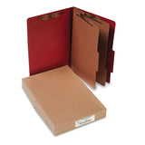 ACCO 16036 Pressboard 25Pt Classification Folders, Legal, 6Section, Earth Red, 10/Box