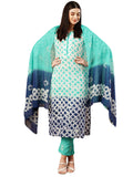 Gosriki Women'S Cotton Blend Straight Printed Kurta With Pant & Dupatta (Sbx Gb Multi-Gs_M_Light Blue_Medium),Light Blue,,B0CSG4S6K5