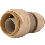 SharkBite 3/4 Inch x 1/2 Inch Reducing Coupling, Push to Connect Brass Plumbing Fitting, PEX Pipe, Copper, CPVC, PERT, HDPE, U0