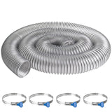 2-1/2 x 10' PVC Dust Collection Hose,2.5 Inch Dust Collector Vacuum Hose,Dust Collection Tube Pipe Flexible Clear PVC Fume Colle