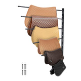 VEVOR Wall Mounted Saddle Rack, 30.9 x 29.9 x 5.5 in, Swing Out Saddle Holder, Six Tiers Horse Saddle Stand, Space Saving Horse