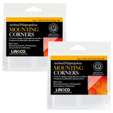 Lineco Acid-Free Archival Polypropylene Mounting Corners, Self Adhesive and Pressure Sensitive, 1.25, for Artwork Pictures and D