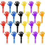 ZCYSRLQIN 24 Pcs 6 Colors Hand Clappers 7.5 Inch Clappers Noisemakers Noise Makers Party Favors Plastic Clapper Sporting Events