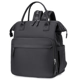 LORADI Convertible Diaper Bag Tote, Wide Open Top 14 Pockets Stylish Baby Diaper Bag with Stroller Buckle, Water-resistant (Blac