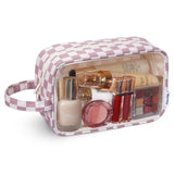 Narwey Clear Toiletry Bags for Traveling Women Men, Clear Travel Bags for Toiletries Makeup Bag Cosmetic Bag with Zipper, Make U