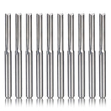 HQMaster CNC Router Bits Straight Router Bit 1/8 Shank Straight Flute End Mill Cutter 2-Flute Milling Cutting for MDF PVC Acryli