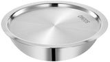 Amazon Brand Solimo Stainless Steel Tasla With Lid ( 2.6 Liter) Silver