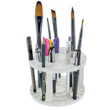 U.S. Art Supply Plastic Artist Round 50 Hole Paint Brush Holder and Organizer Rack Holds Paintbrushes, Makeup Cosmetic Brushes