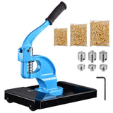 Yescom 14lb Heavy Duty #0/#2/#4 Die Hand Press Grommet Machine Rolling Base Workshop Punch Tool Kit, 900pcs Set Washer