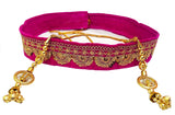 Navti Creations WomenS Pink (Raani) Kamarband (Bridal Belt) With Curved Design Embroidery (Adjustable) Width 4Cm /Waist Hip Bel