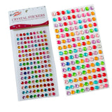 Round Shape Multicolor Stone Stickers, Pack of 2 Sheets