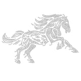 SUPERDANT Horse Iron-On Rhinestones Hotfix Patch for T-Shirts, Clothes - Western Animal Glitter Vinyl Heat Transfer Iron Patches