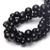 Chicager 6mm Natural Stone Beads for Jewelry Making,Black Onyx Polished Smooth Round Gemstone Beads for Bracelet Necklace 15 Inc